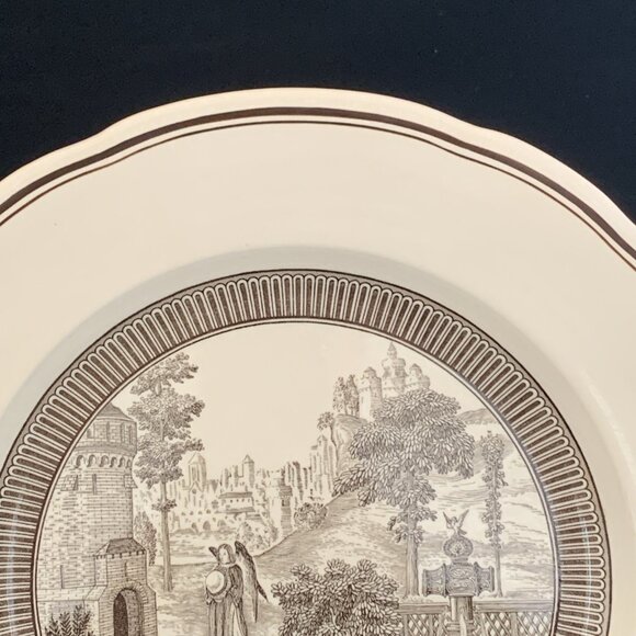 Wedgwood Plate Garden Club of America Types of Gardens Early Italian 10.5" Vtg - Picture 3 of 7